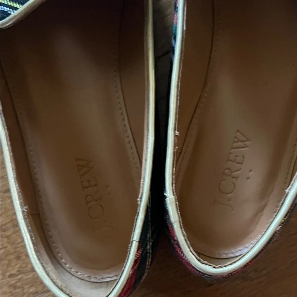 J. Crew Women’s Tartan Plaid Loafers - Red, Blue, Green - Picture 2 of 3